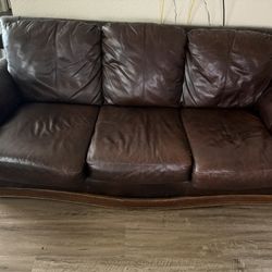 Leather Couches-MOVING SALE