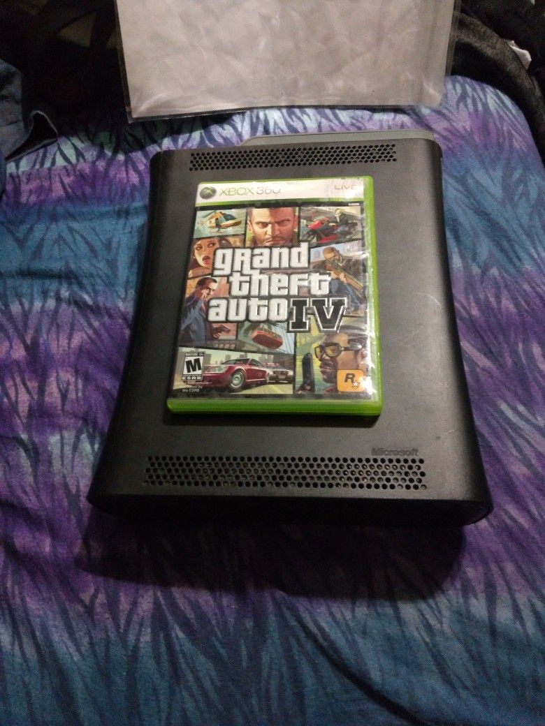 Xbox 360 With One Game Grand Theft Auto V No Plug No Controller Use