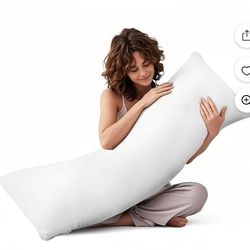 Large Body Pillow Insert, Breathable Full Body Pillow for Side Sleeper, Soft Long Bed Pillow for Adults, 20 x 54 inch, White