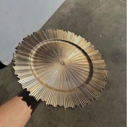36, 13” Gold Chargers
