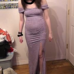 lavender prom dress 