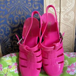 Hot Pink/ Fuchsia Jellies With Heel ($30)