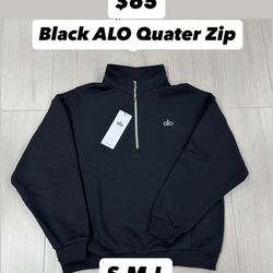 Alo Quater Zip Black Size M