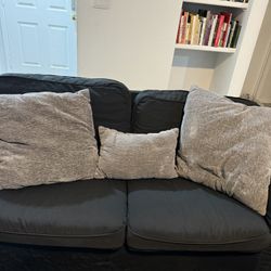 ikea ektorp Loveseat With $75 Worth Of Target Pillows 