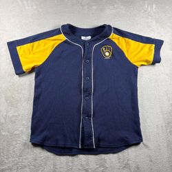Milwaukee Brewers Youth Medium 10/12 Blue Baseball Jersey MLB Misiorowski#7A