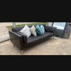 Faux Leather Brown Sofa