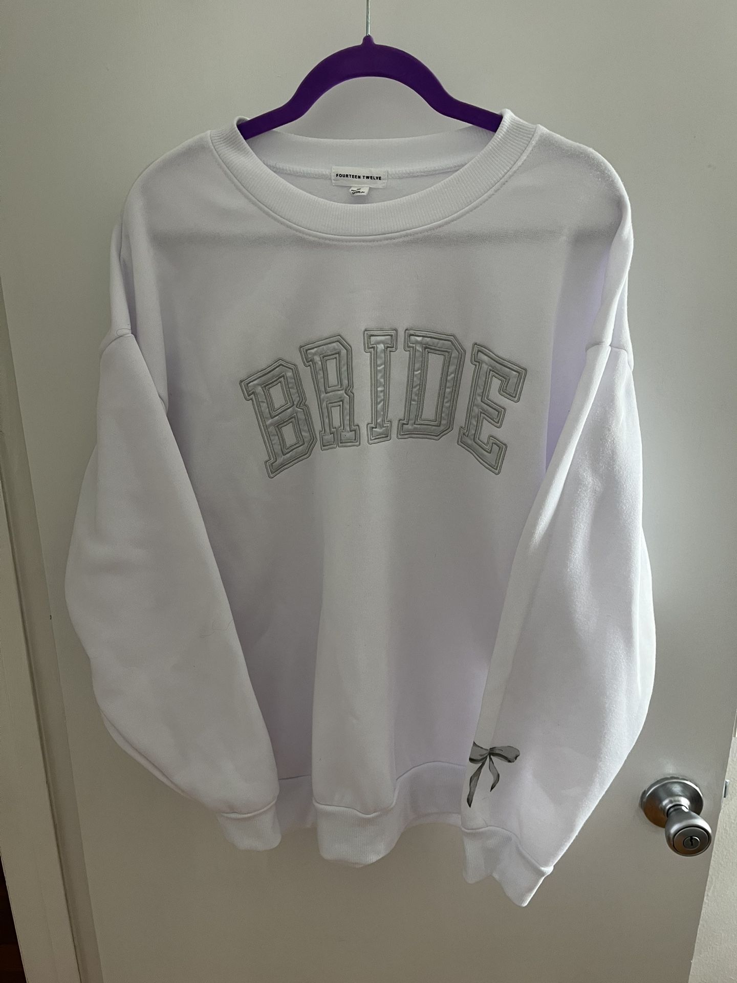 White Bride Sweatshirt - Adult Size Medium 