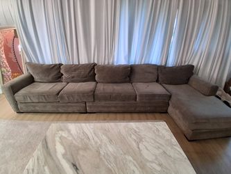 Graphite Gray Sectional Sofa With Chaise Lounge