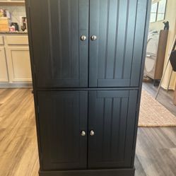 Black Storage Cabinet- NEW