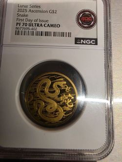 PF 70 ULTRA CAMEO  SNAKE COIN