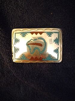 Native Navajo Sterling Belt Buckle With Turquoise“The Heartline is a symbol of what you’ve learned from the world that you’ve taken into your heart