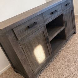 65” Wood TV Stand / Console – Farmhouse Style Storage Cabinet