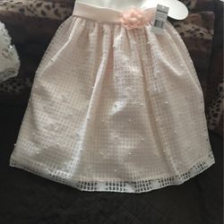 White And Peach Dress