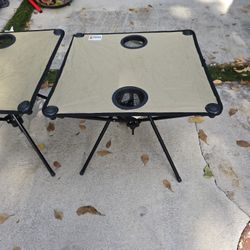 2 Alpine Design Portable Camping Side Tables 19"x19"