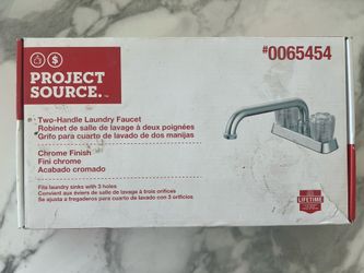 Chrome Faucet // Project Source Two Handle Chrome Finish Laundry Faucet # 006545