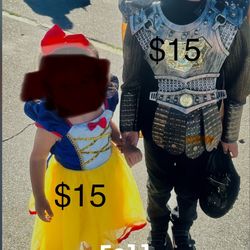 Costumes (disfraces)  Snow White 2-3 Yrs & Knight 5-6 Yrs