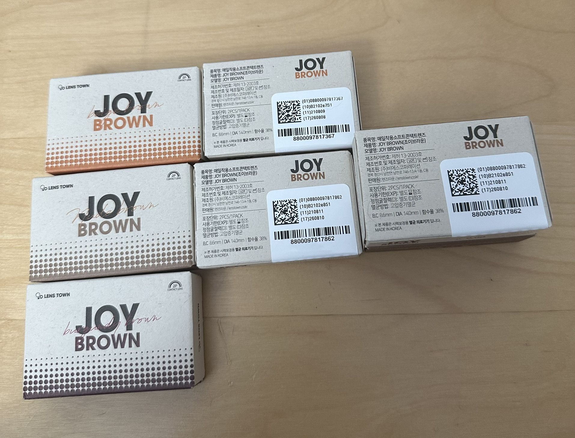 Brand New Unused Lenstown Joybrown Colored Contact Lenses