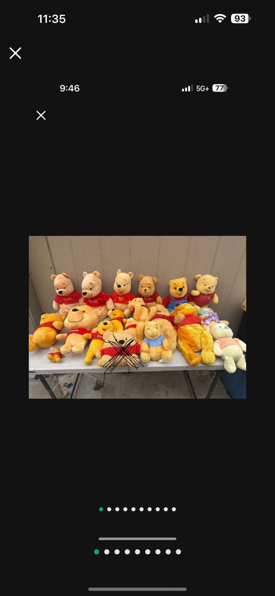 Lot Of Winnie The Pooh Plushy Collection Some Vintage All Sizes Make Offer