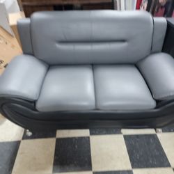 2 Piece Sofa Set in Black & Gray