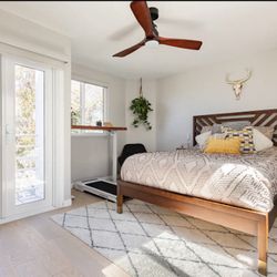 West Elm Queen Vonnegut/Kraft Collaboration Solid Wood Bed Frame