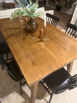 Dining table wood , 5 chairs