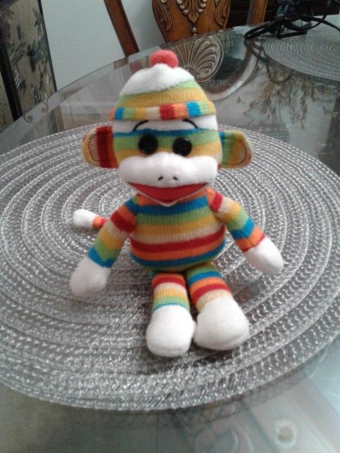 Ty BEANIE Baby"socks The SOCK MONKEY " 2013
