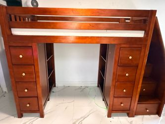 Solid Wood Loft bed with Storage