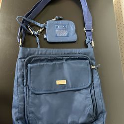 ETA Everyday Travel Adventure Crossbody Bag Gray Trolley Sleeve Polyester