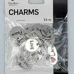 Blue Moon Beads Silver Plated Charms 14 Pieces


