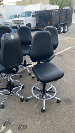 ( 7  )Tall Drafting  office chairs