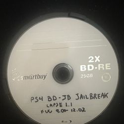 PS4 Blu-Ray jailbreak Disc 9.00-12.02