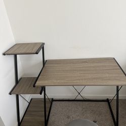 Bestier Computer Desk 51.5" with 3 Tier Storage Shelves