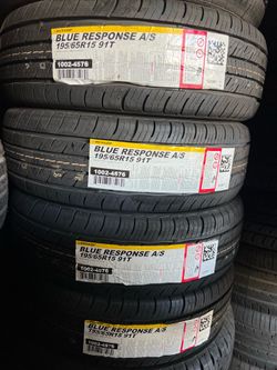 195/65/15 Dunlop  New Tires Set Of 4 Installed And Balanced Set De 4 Llantas Nuevas Instaladas Y Balanceadas