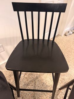 Black wood chairs
