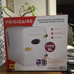Frigidaire Retro Mini Personal Fridge Cooler, Holds up to 9 Cans, Portable for Car, Office, Bedroom, Dorm Room, or Cabin, Includes 110V AC and 12V DC 