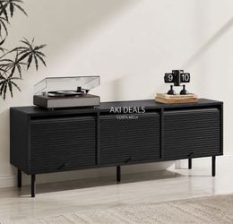 59” fluted Century TV Stand Entertainment fits up to 70” tv Center with Storage Cabinet I-20