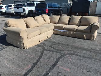 2 Piece Brown Sectional Sofa Couch-DELIVERY AVAILABLE 