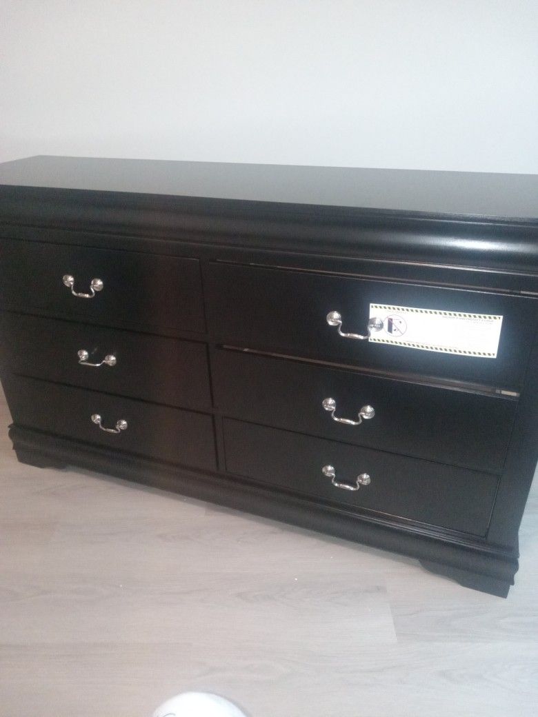 All Black Antique Dressor (NEW )