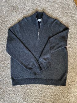 Men’s Gray Size XL Quarter-Zip Sweater