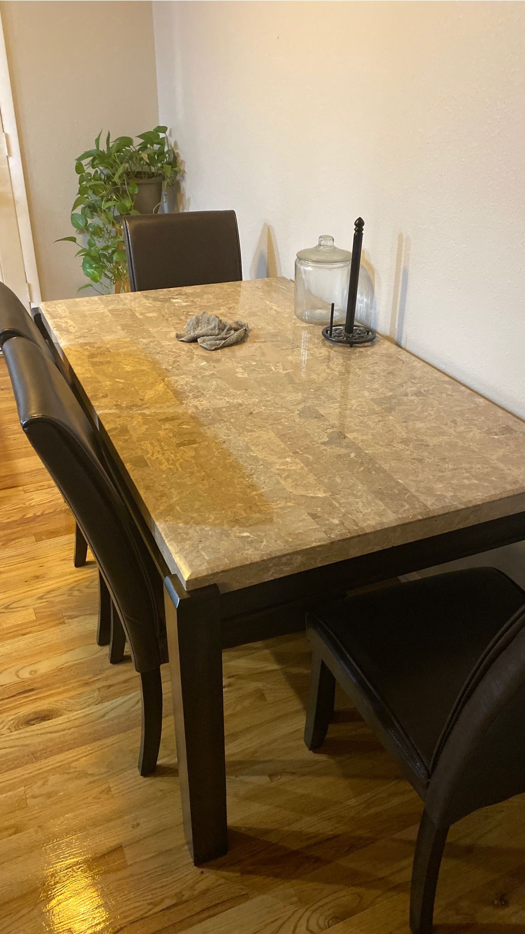 Granite Kitchen Table with 4 chairs