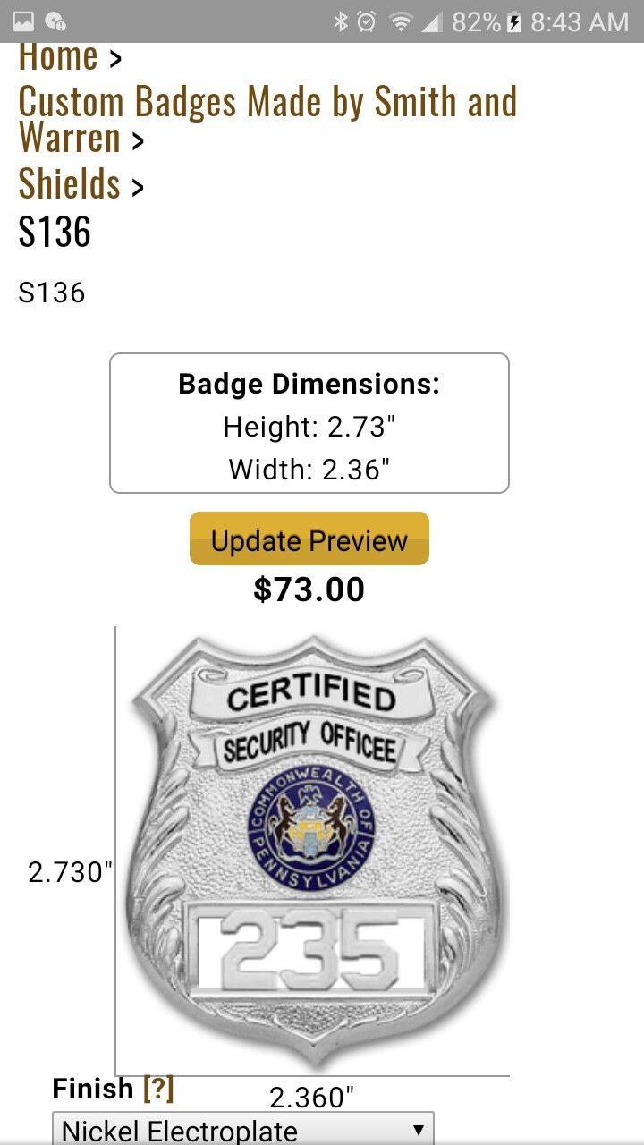 Pennsylvania Act 235 badge for Sale in Shenandoah, PA OfferUp