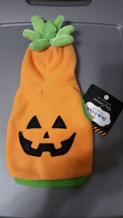Pumpkin Face Pet Hoodie - X-Small