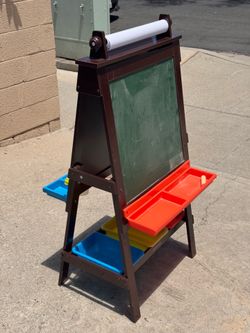 KidKraft Deluxe Wooden Easel - Espresso