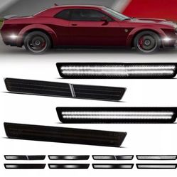 Dodge challenger all white reflector lights 