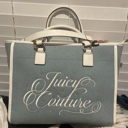 Juicy Couture Blue Denim Tote Bag