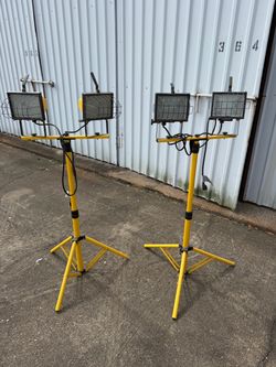 2 Dual-Head Work Light Stands — $60 for both