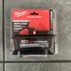Milwaukee 48-11-1865 M18 18V XC 6.0Ah High Output Battery REDLITHIUM NEW