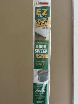 2”x3’ Gray Aluminum/Vinyl Self Stick Door Sweep
