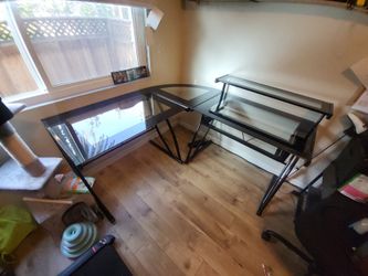 Glass desk