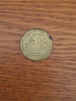 Vintage American Flag & Bald Eagle "May Good Luck Always Accompany The Bearer" Horseshoe Token